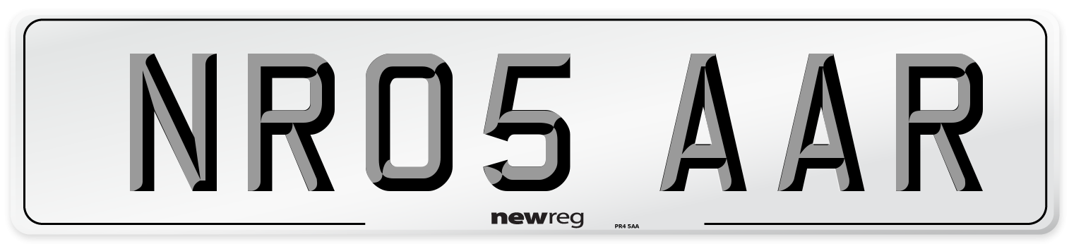 NR05 AAR Number Plate from New Reg